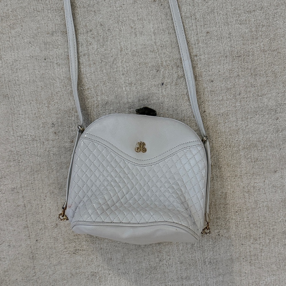 Vintage White Quilted Women's Bag
